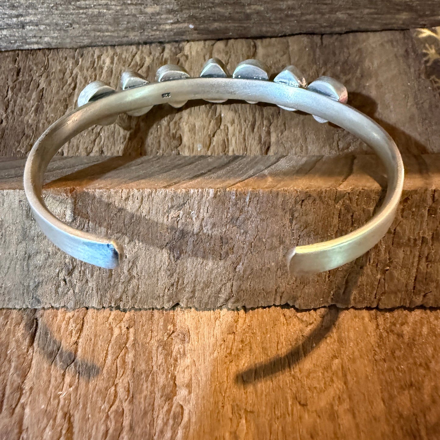 Cotton Candy Turquoise Dahlia Flex Stackable Bracelet Sterling Silver