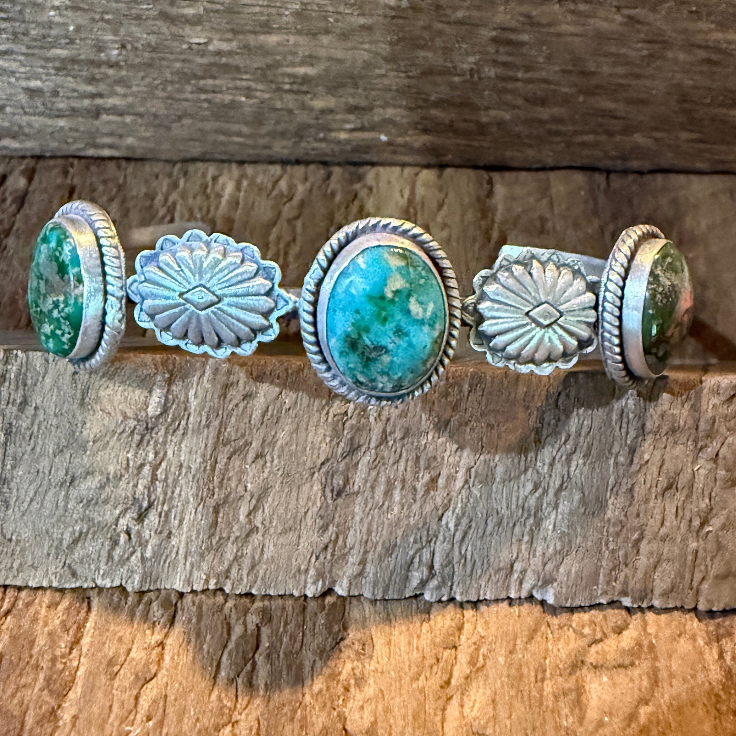 Sonoran Mountain Turquoise Gemstone Flex Stacker Bangle Bracelet Sterling Silver