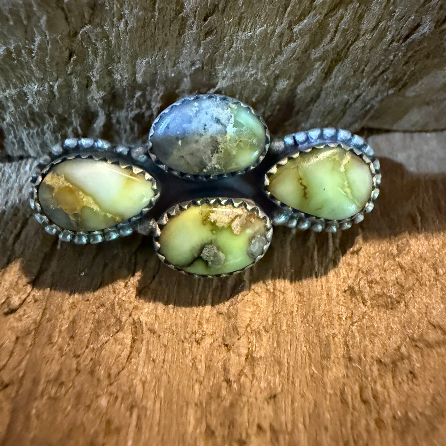 Palomino Turquoise Gemstone Slider Watchband Charm In Sterling Silver