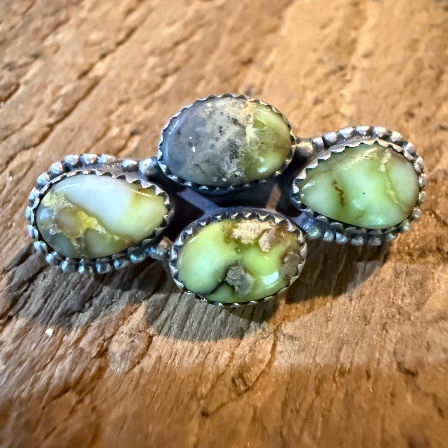 Palomino Turquoise Gemstone Slider Watchband Charm In Sterling Silver