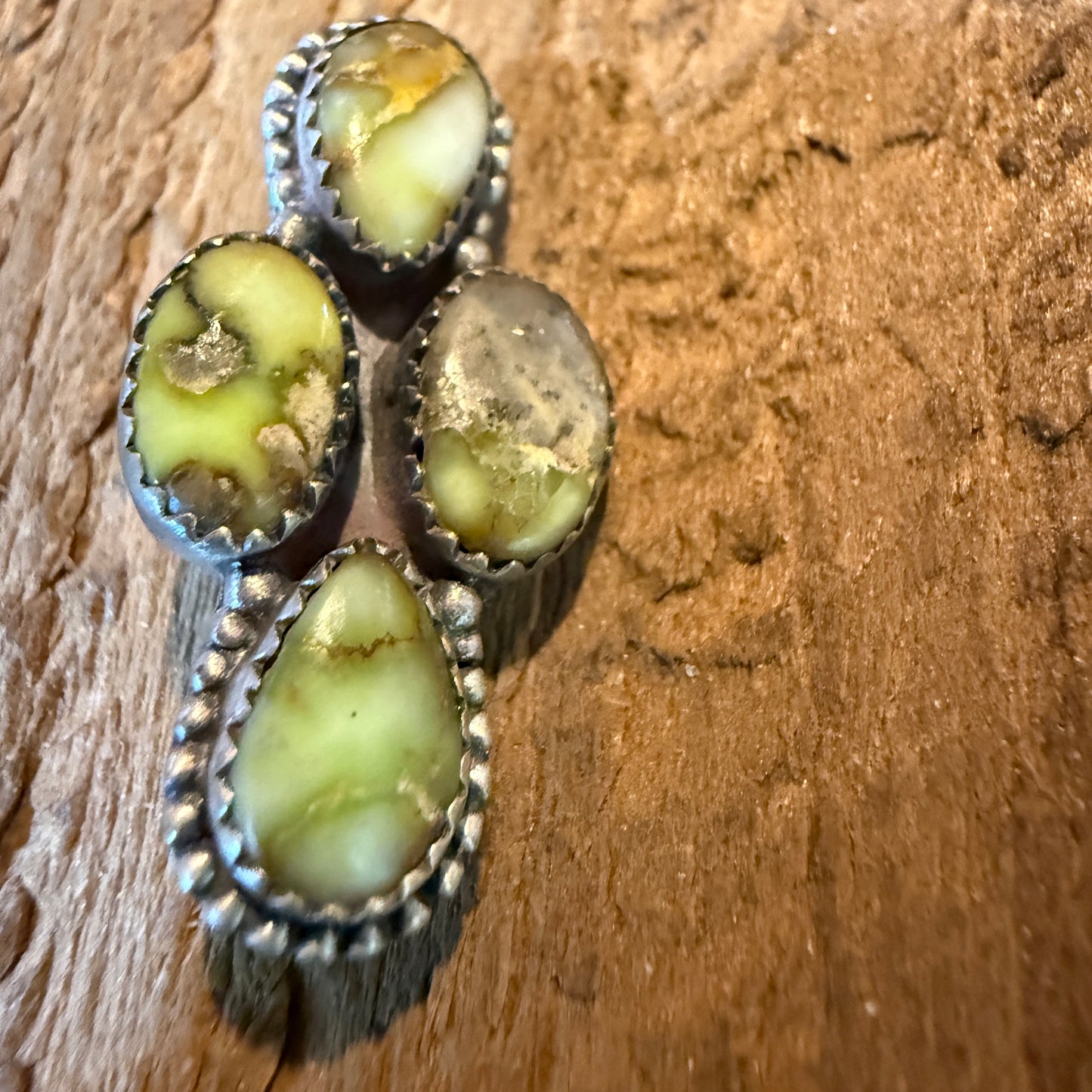 Palomino Turquoise Gemstone Slider Watchband Charm In Sterling Silver