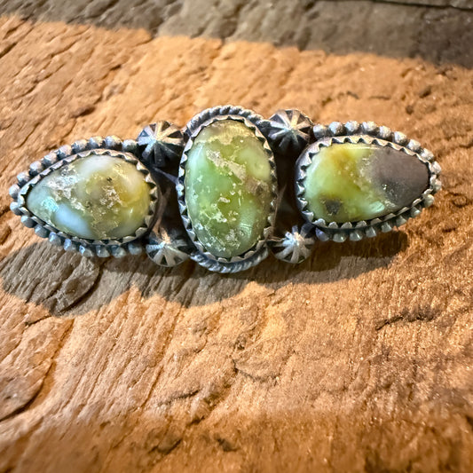 Palamino Turquoise Gemstone Slider Watch Band Charm In Sterling Silver Wild West Boho