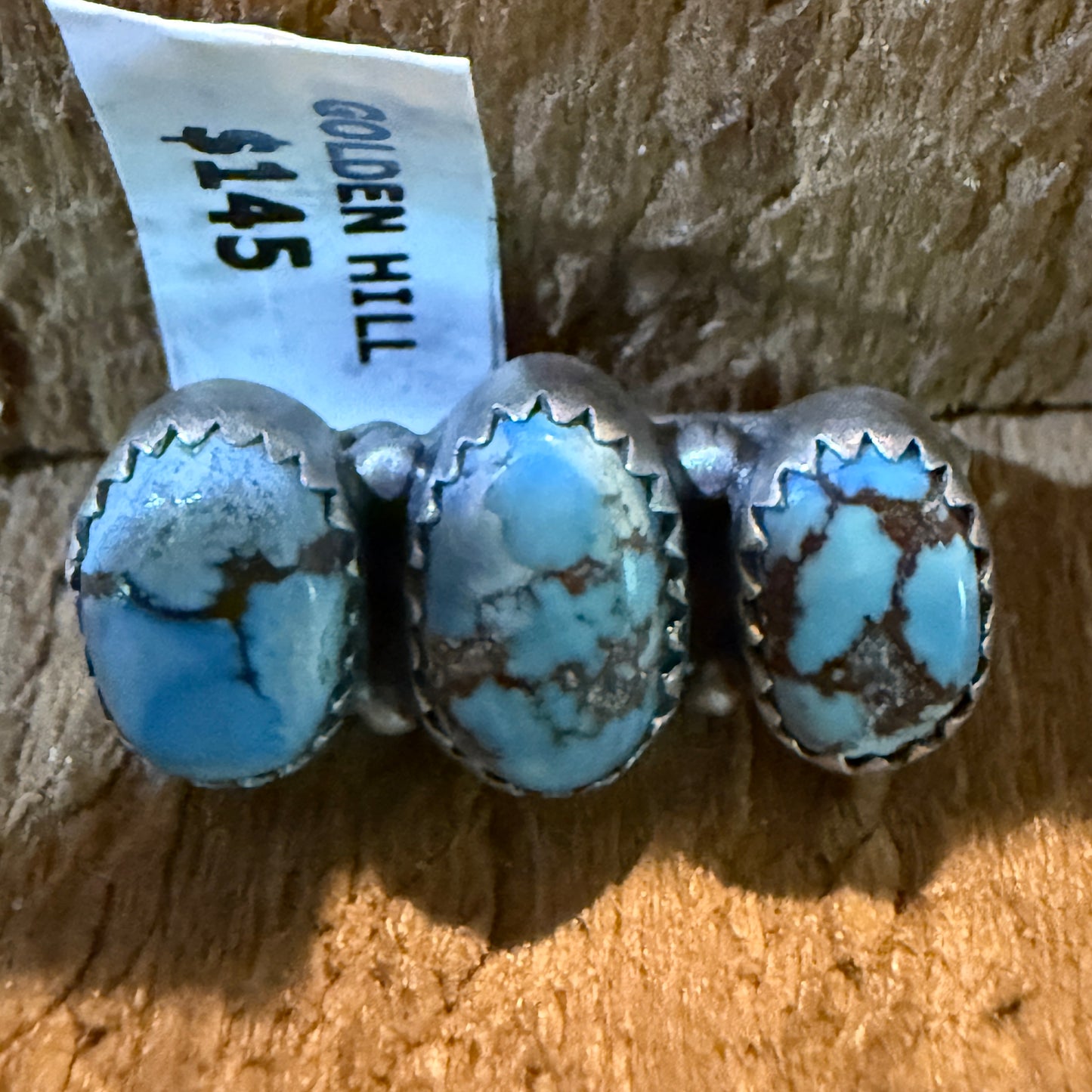 Golden Hills Turquoise Gemstone Slider Flex Watch Band Charm Sterling Silver