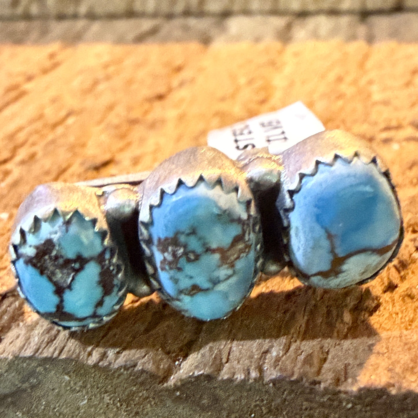 Golden Hills Turquoise Gemstone Slider Flex Watch Band Charm Sterling Silver