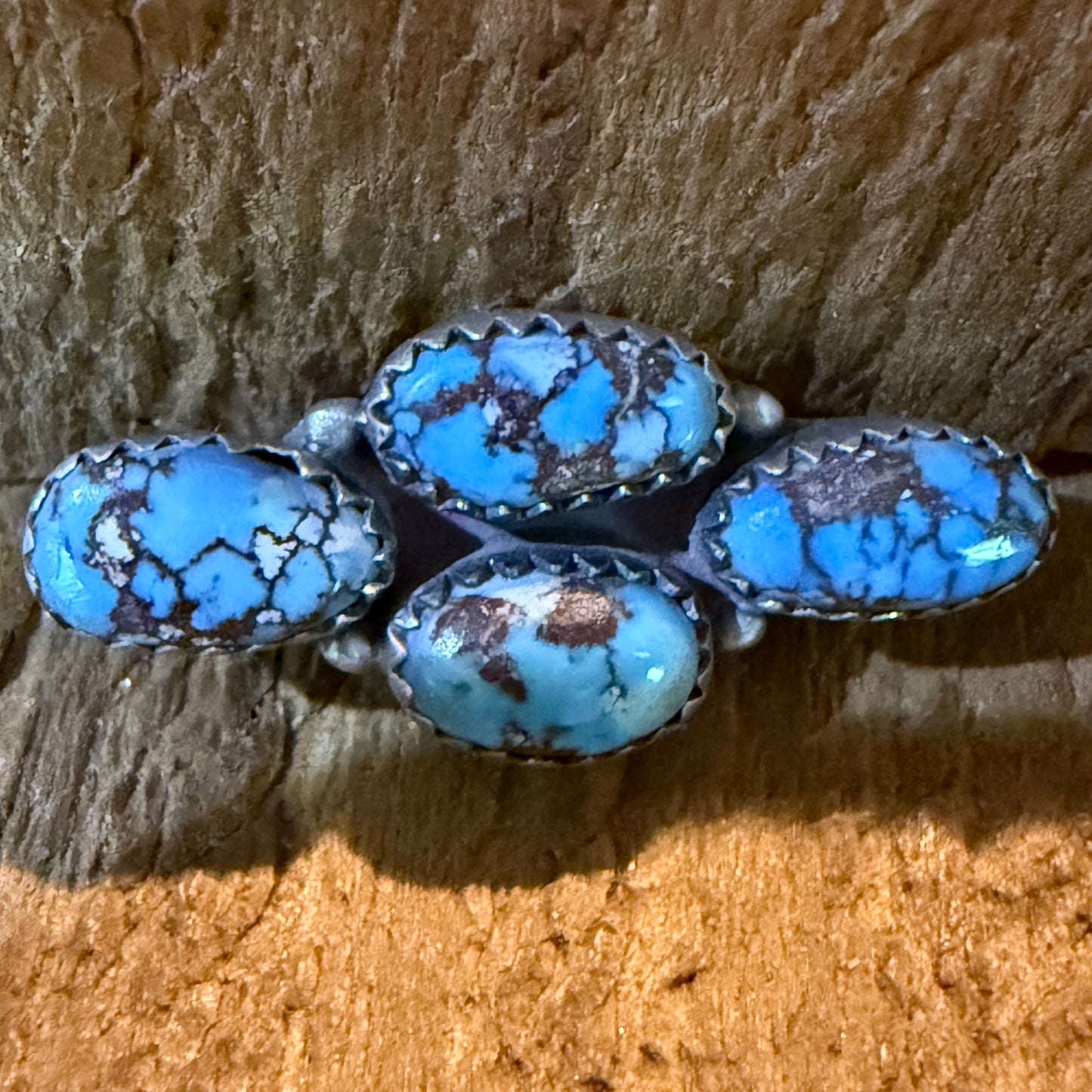 Golden Hills Turquoise Gemstone Slider Flex Watch Band Charm Sterling Silver