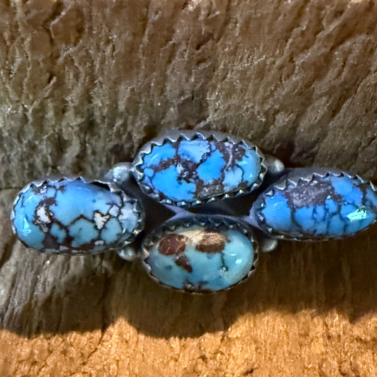 Golden Hills Turquoise Gemstone Slider Flex Watch Band Charm Sterling Silver