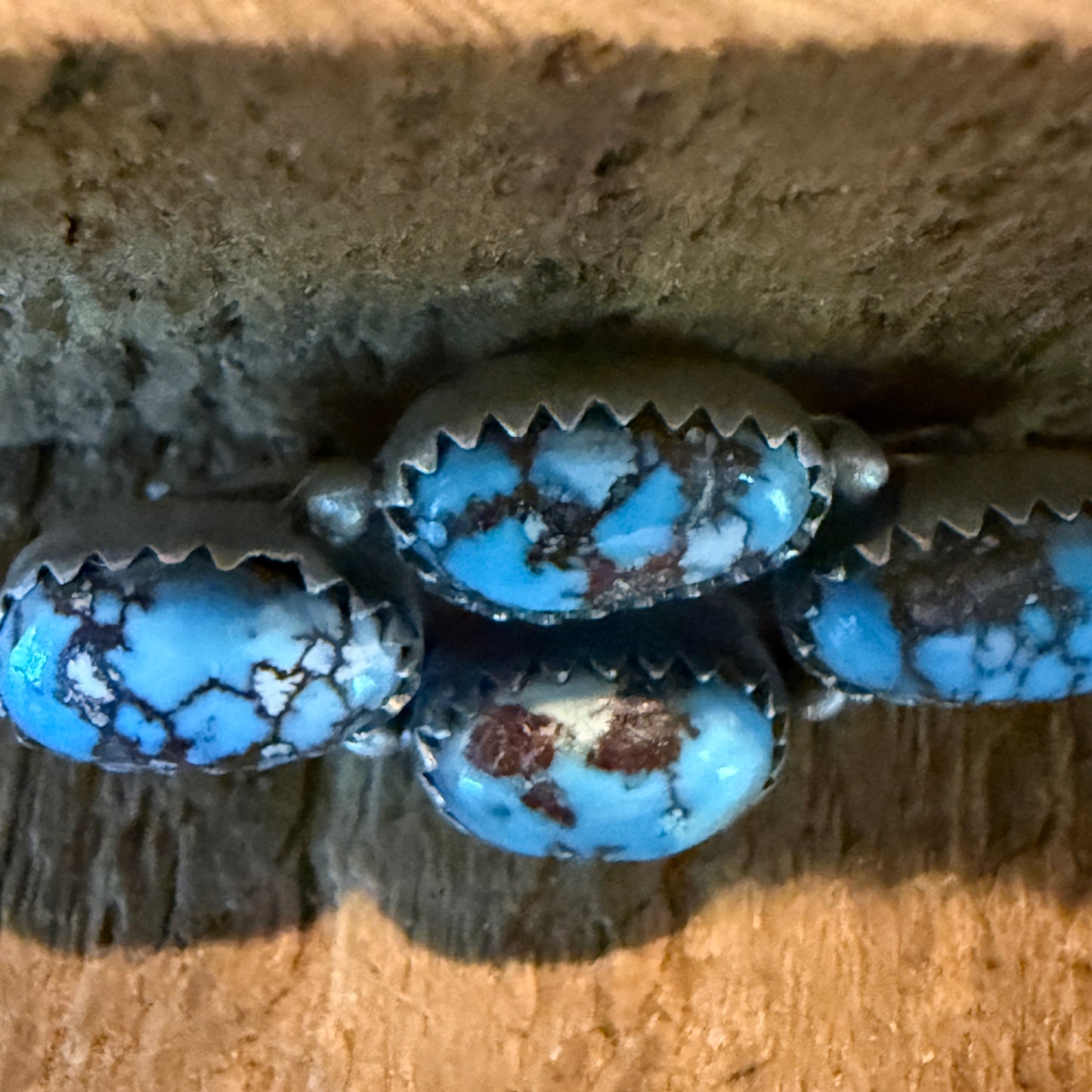 Golden Hills Turquoise Gemstone Slider Flex Watch Band Charm Sterling Silver