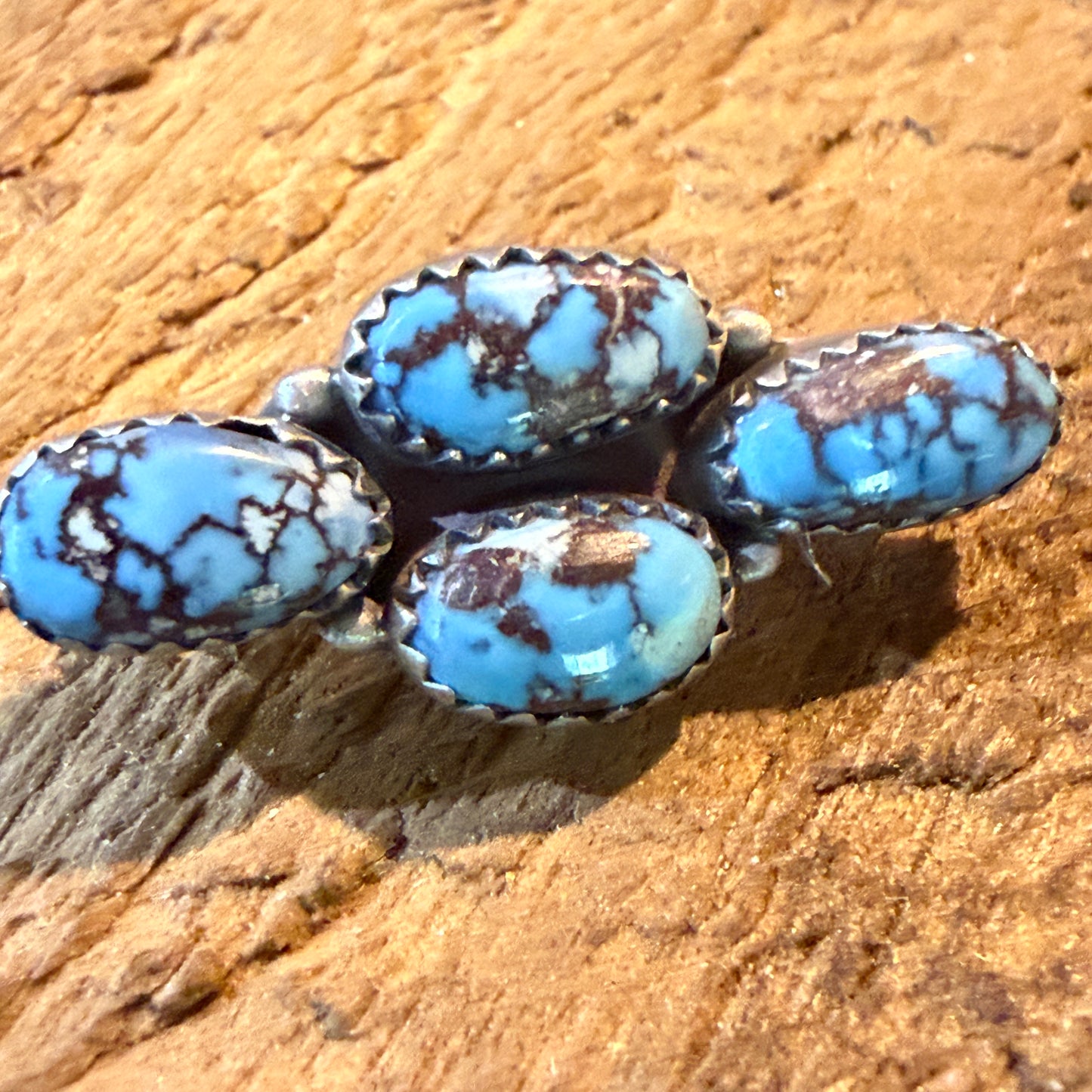Golden Hills Turquoise Gemstone Slider Flex Watch Band Charm Sterling Silver