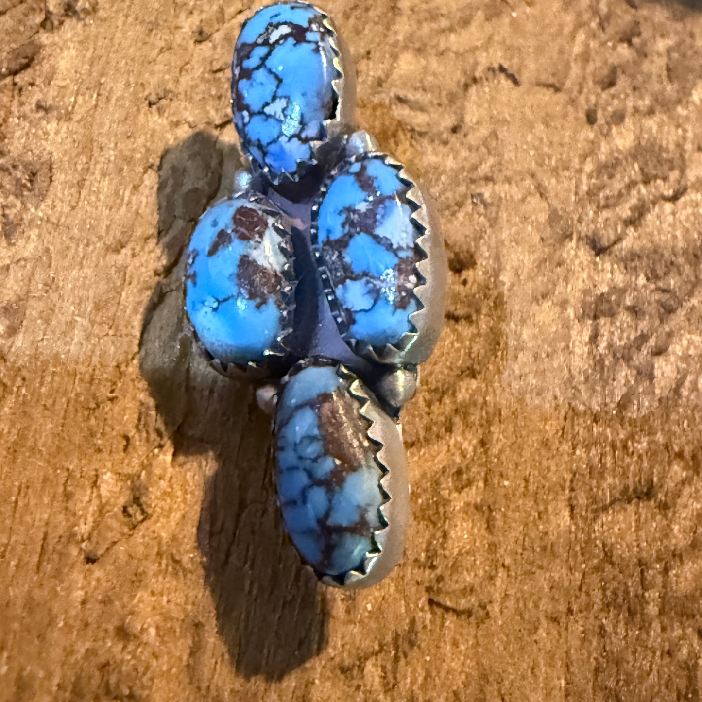 Golden Hills Turquoise Gemstone Slider Flex Watch Band Charm Sterling Silver