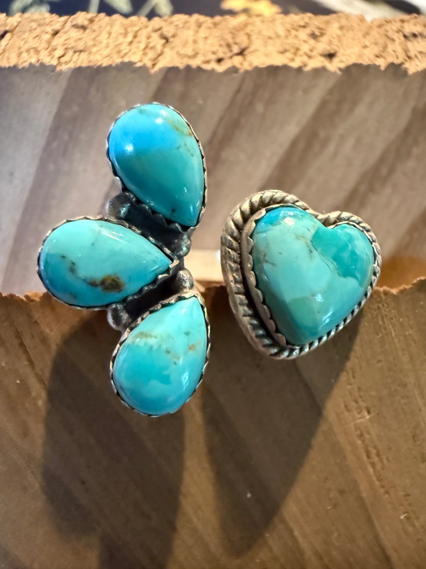 Mojave Turquoise Gemstone Adjustable Sterling Silver Statement Ring
