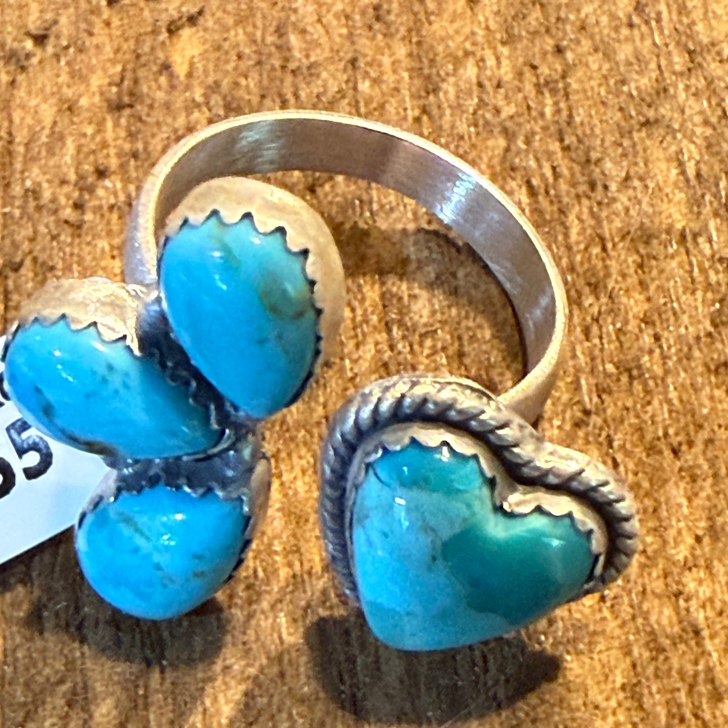 Mojave Turquoise Gemstone Adjustable Sterling Silver Statement Ring