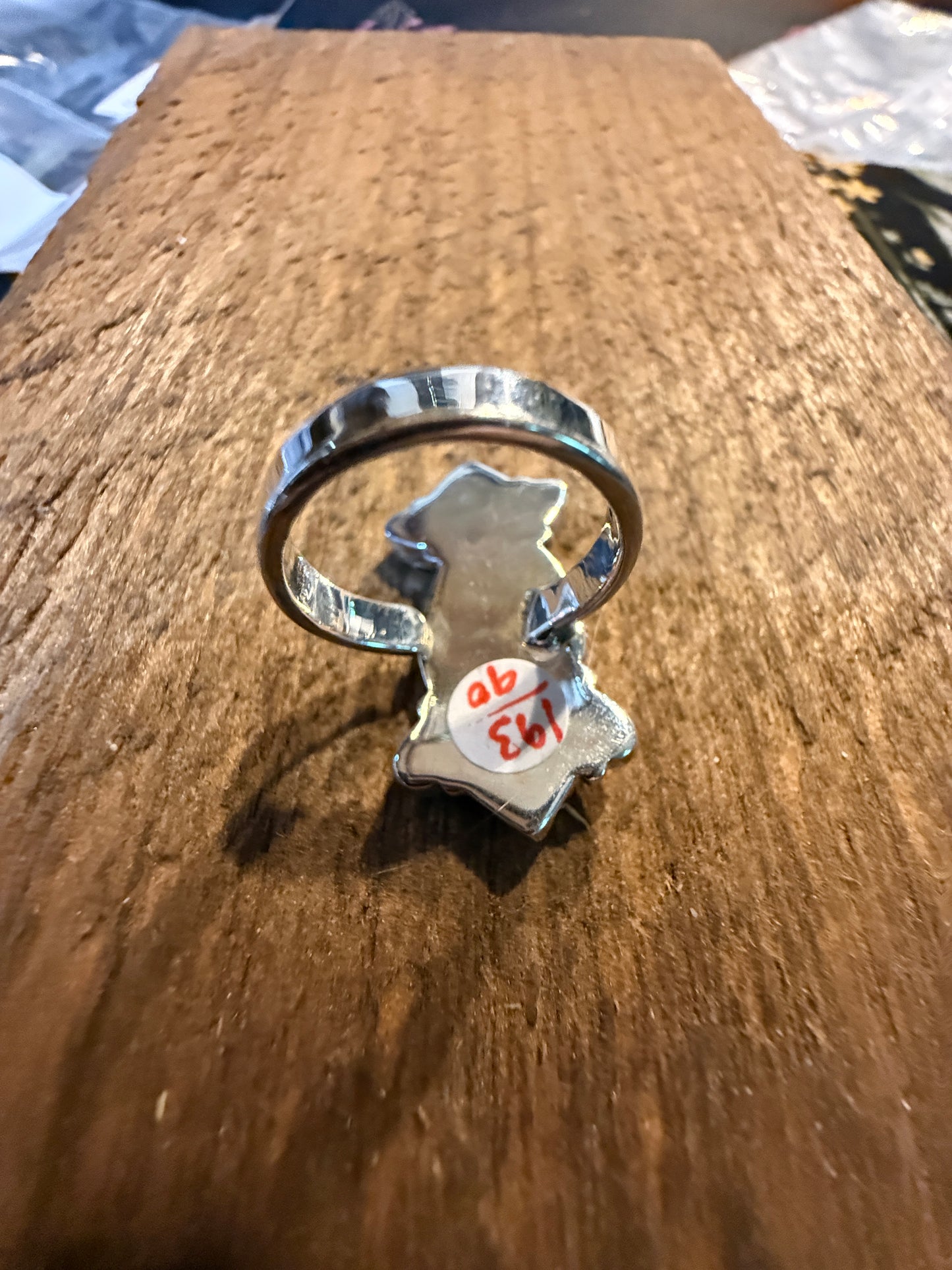 Mohave White Buffalo Turquoise Adjustable Statement Sterling Silver Ring