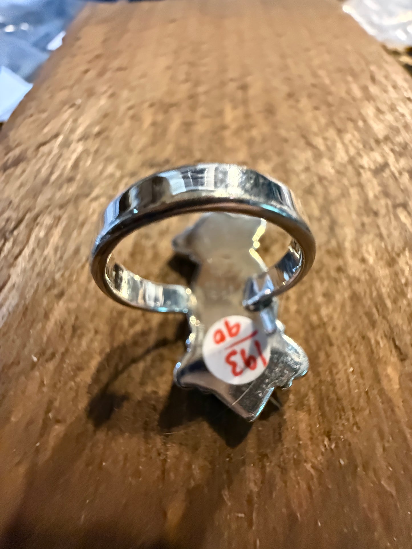 Mohave White Buffalo Turquoise Adjustable Statement Sterling Silver Ring