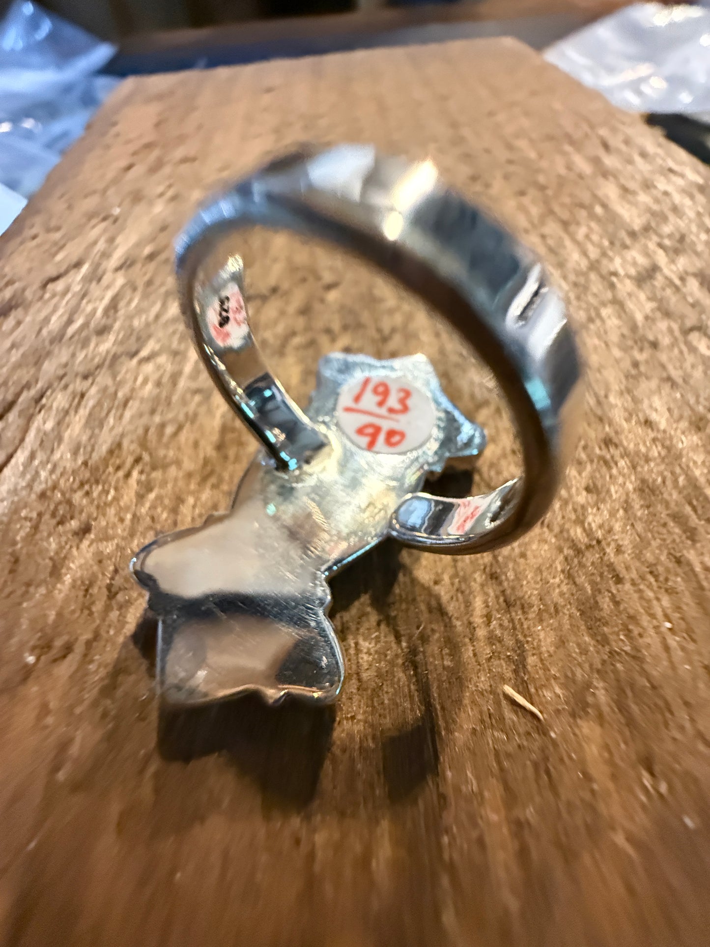 Mohave White Buffalo Turquoise Adjustable Statement Sterling Silver Ring