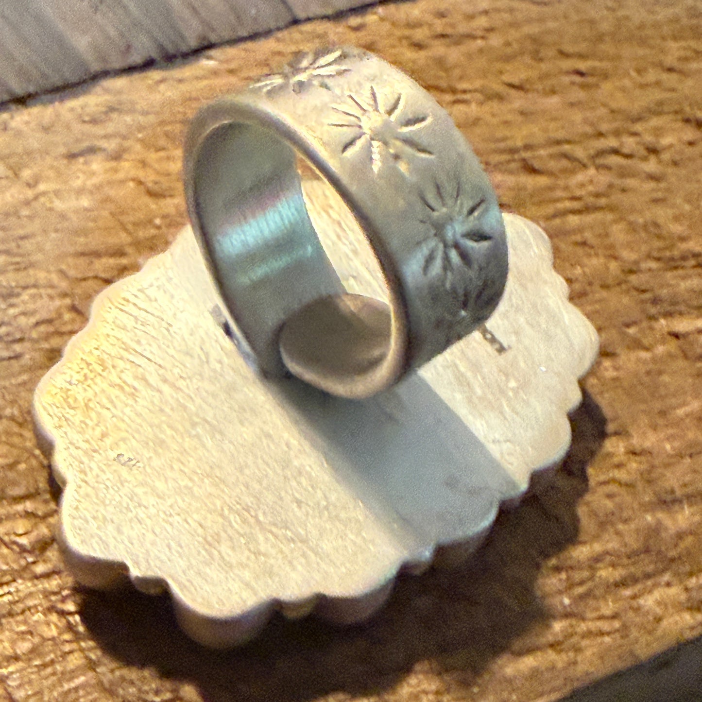 Red Rose Turquoise Dahlia Cluster Ring With Wide Adjustable Band Sterling Silver