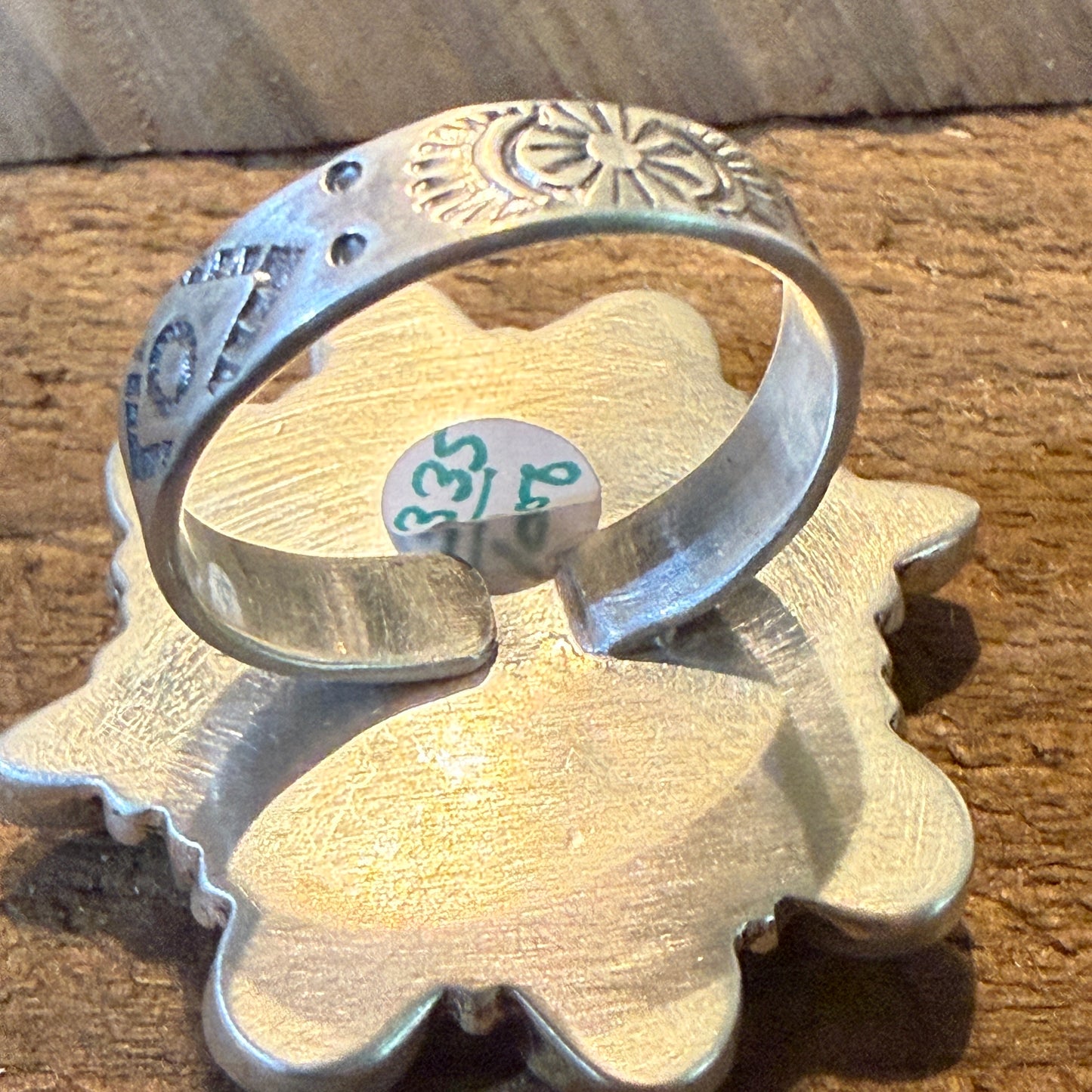 Palomino And Cotton Candy Dahlia Turquoise Gemstones Cluster Flex Ring Sterling