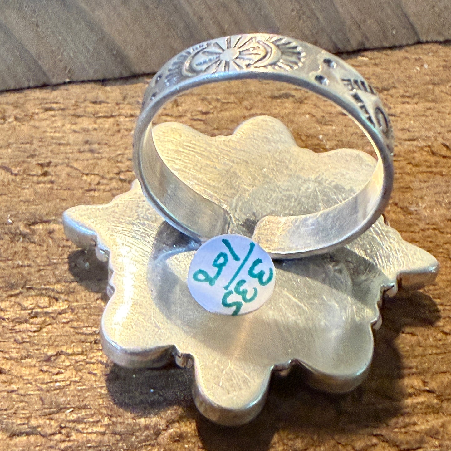 Palomino And Cotton Candy Dahlia Turquoise Gemstones Cluster Flex Ring Sterling