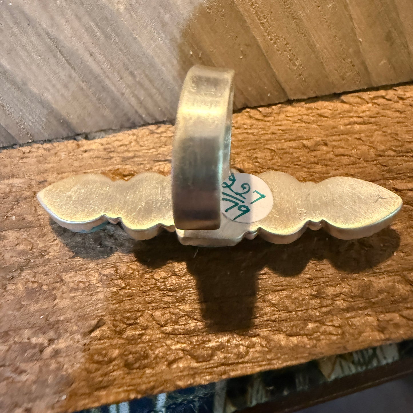 Pilot Mountain Turquoise Five Stone Adjustable Ring Sterling Silver