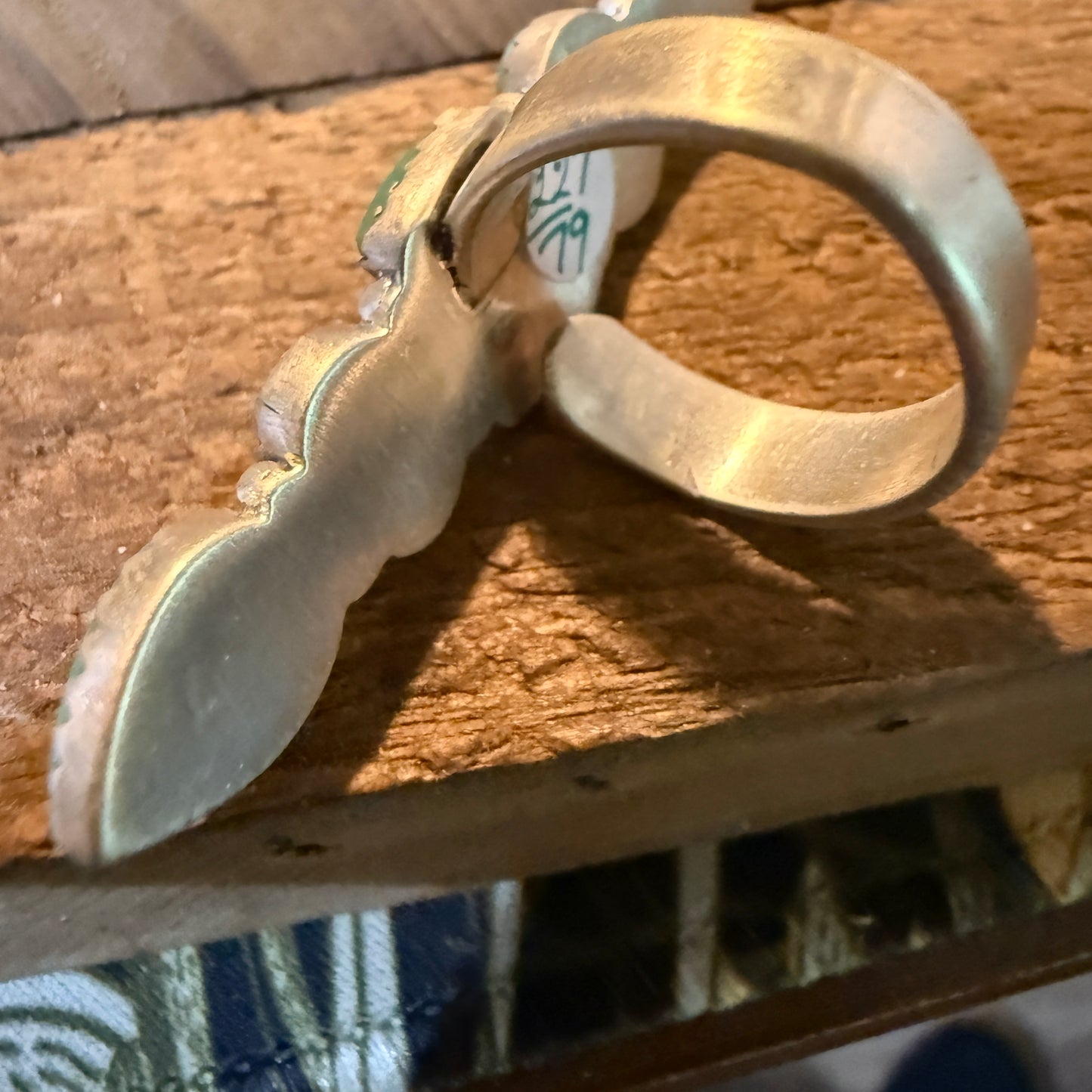 Pilot Mountain Turquoise Five Stone Adjustable Ring Sterling Silver