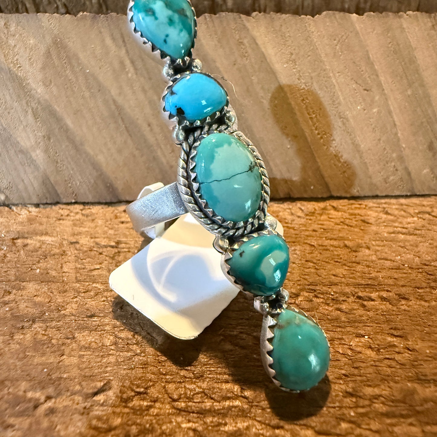 Pilot Mountain Turquoise Adjustable Gemstone Sterling Silver Statement Ring