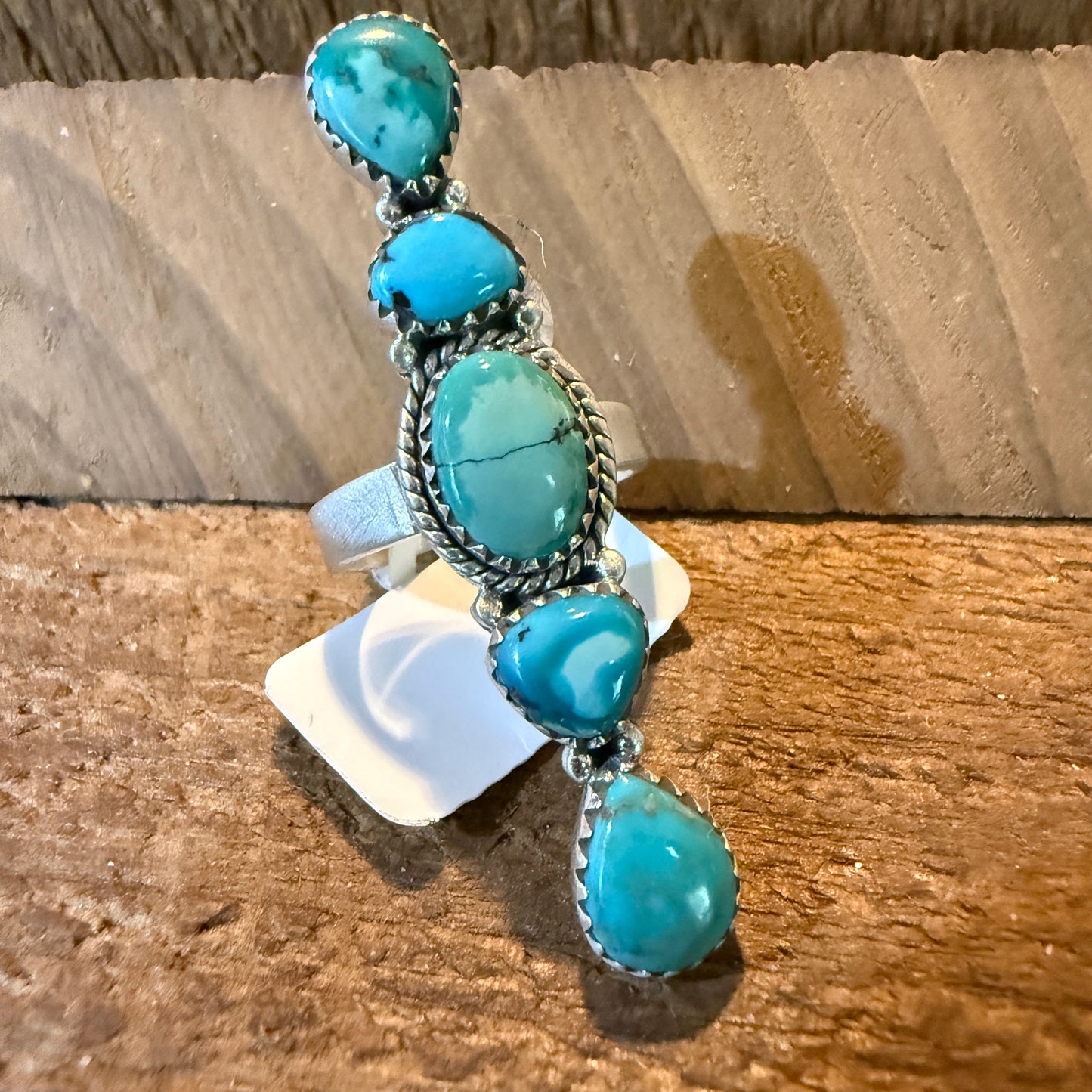Pilot Mountain Turquoise Adjustable Gemstone Sterling Silver Statement Ring