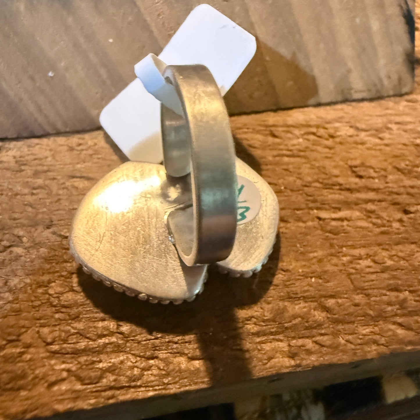 Mohave Style Pilot Mountain Turquoise Gemstone Adjustable Ring Sterling Silver