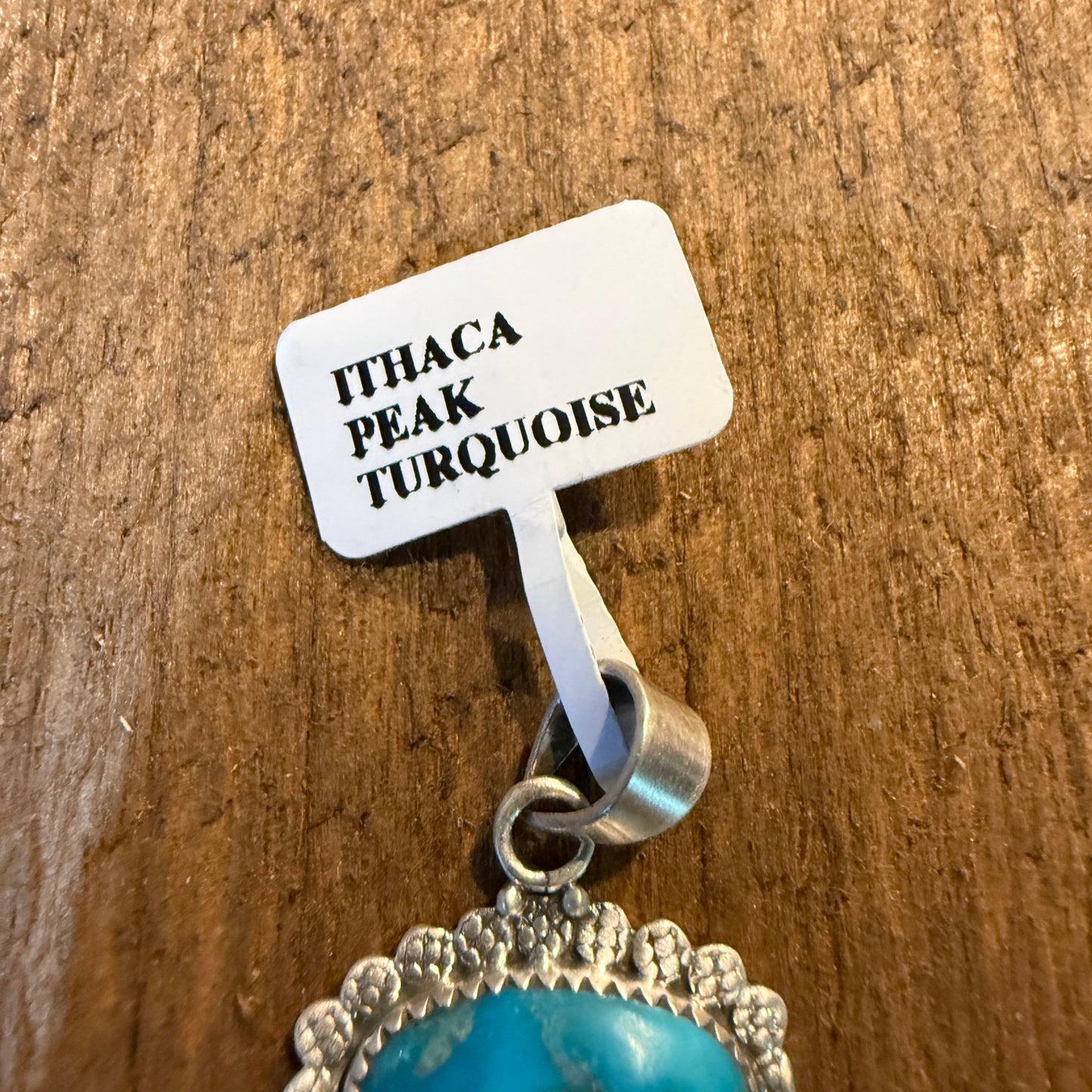 Mohave Style Ithaca Peak Turquoise Gemstone Three Stone Pendant