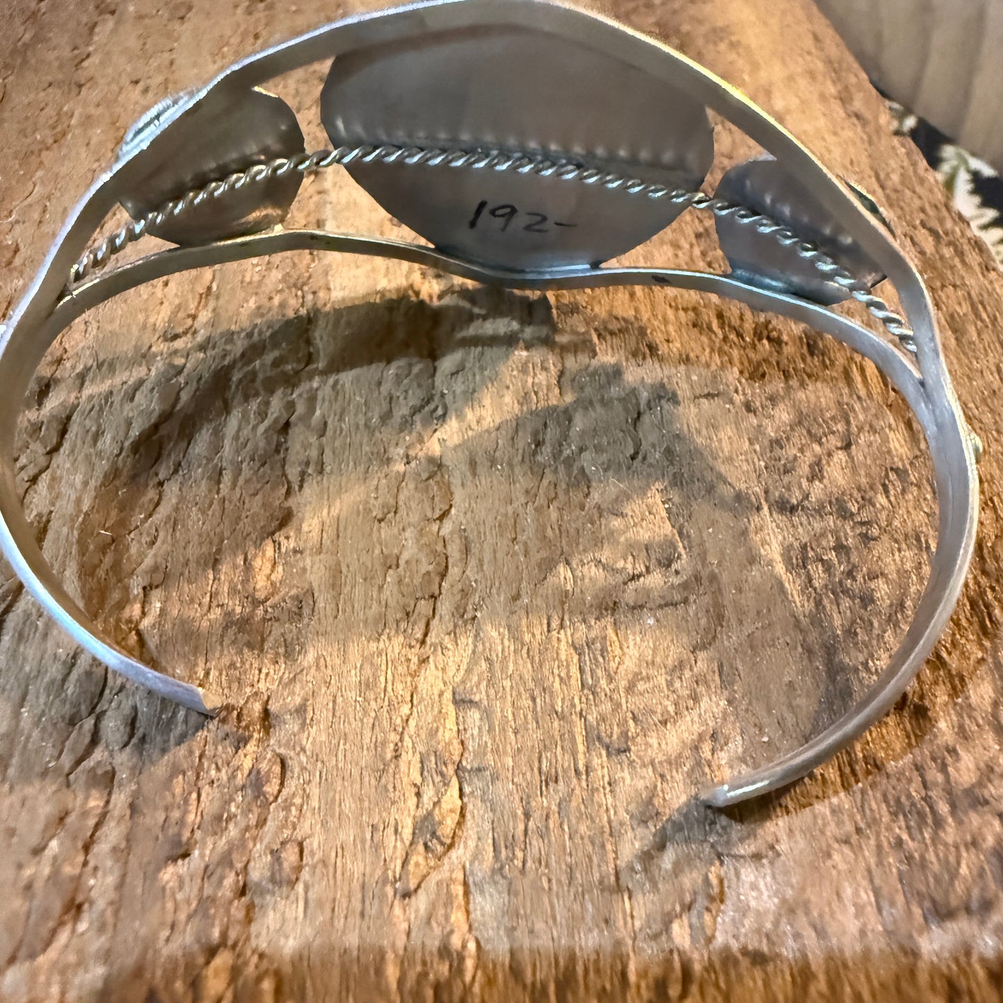 Navajo Style Bear Claw Wide Cuff Flexible Bangle Bracelet Sterling Silver