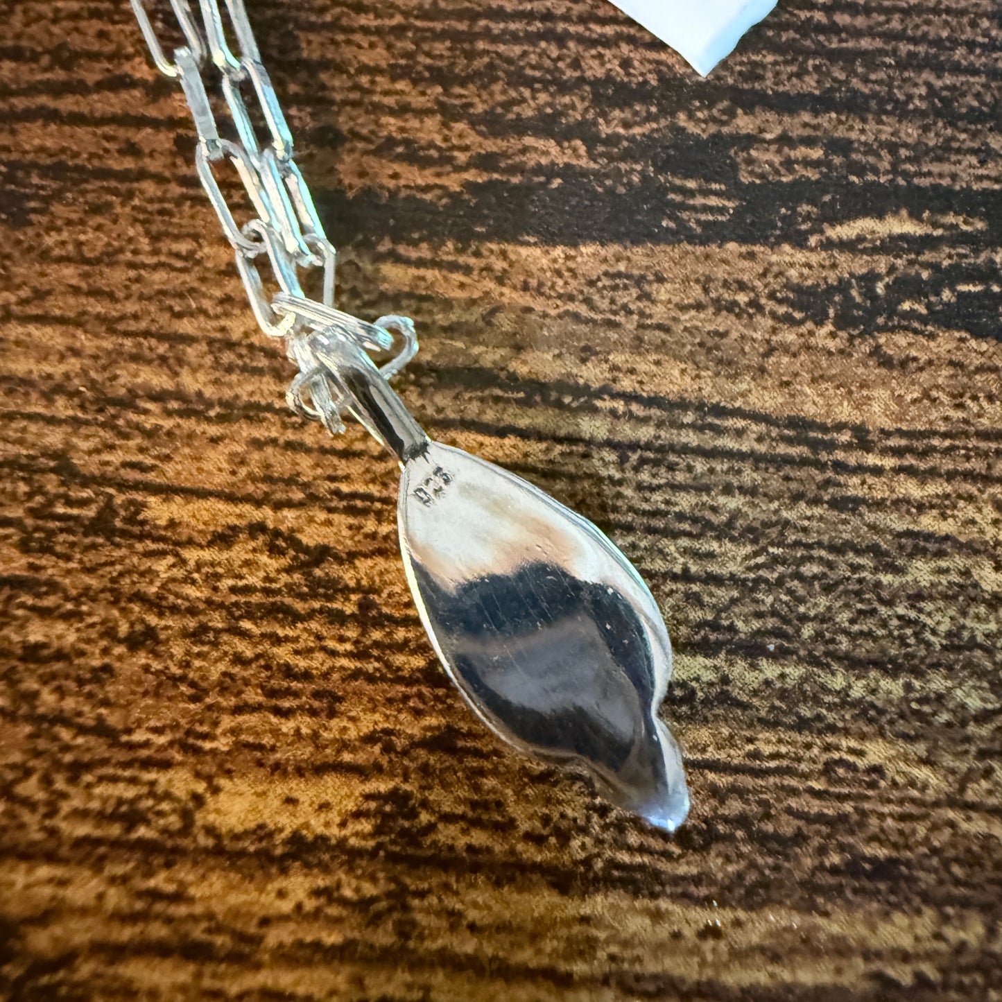 Golden Hills Turquoise Gemstone Necklace Sterling Silver Paperclip Chain 20in