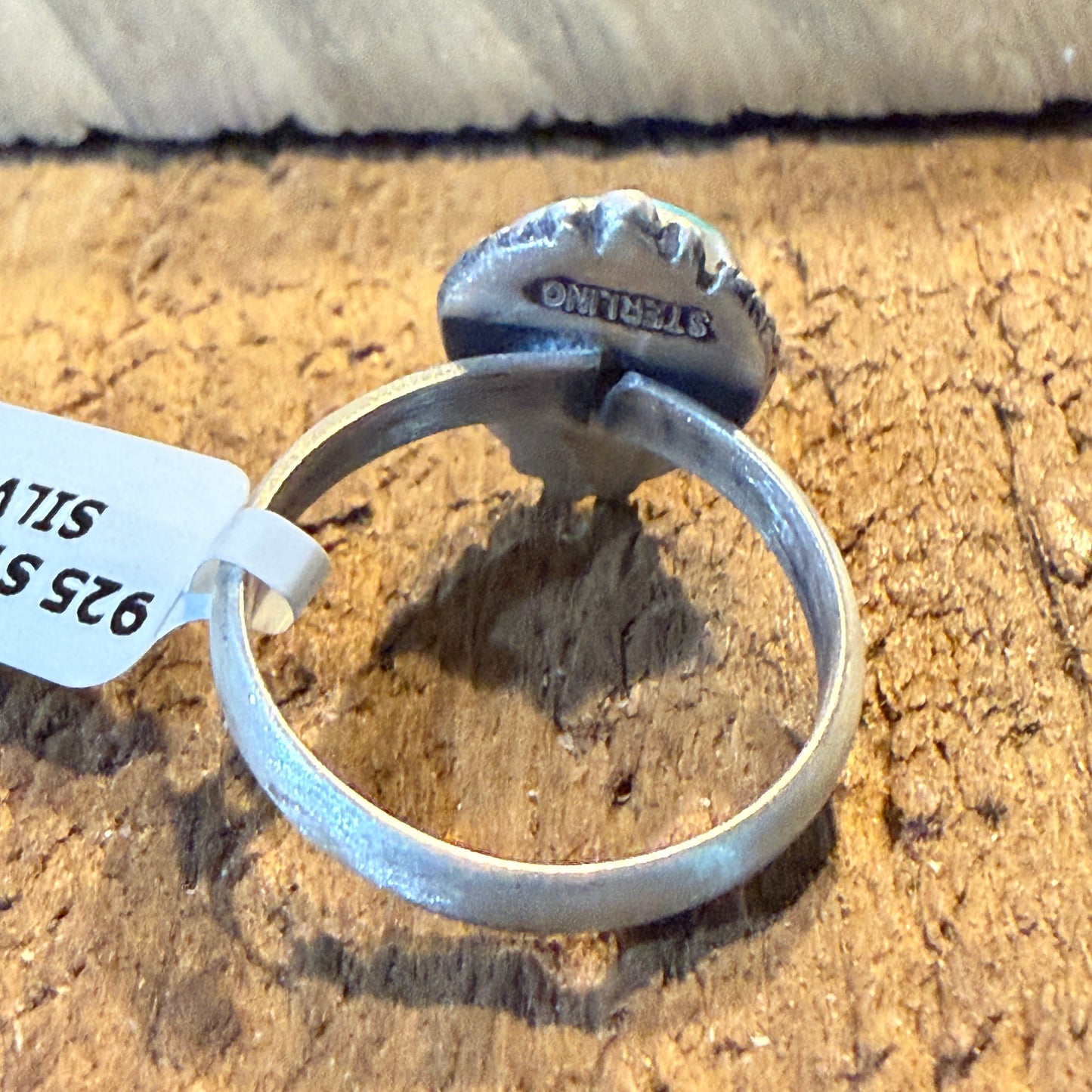 White Water Turquoise Gemstone Adjustable Sterling Silver Ring