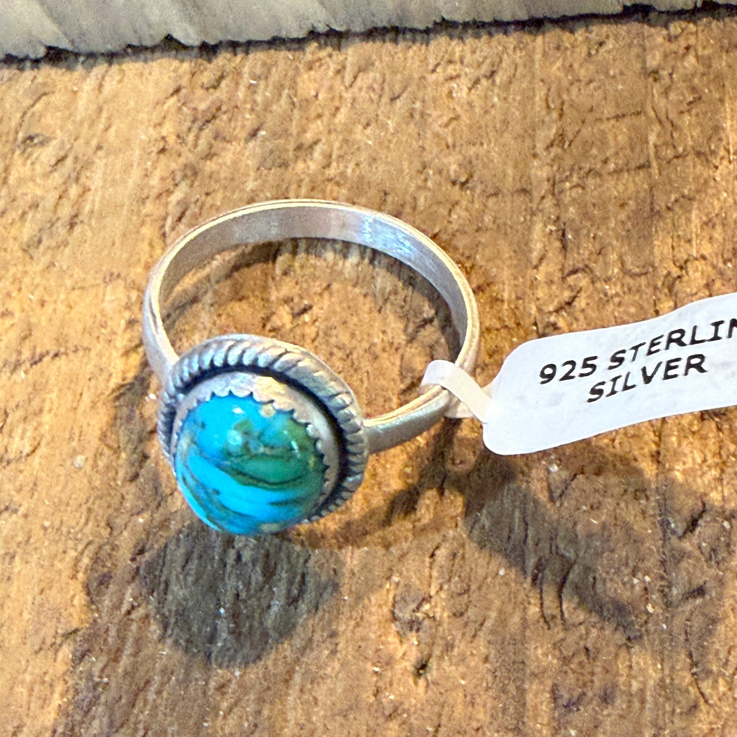 Turquoise Gemstone Adjustable Ring Sterling Silver By Seyara Bella