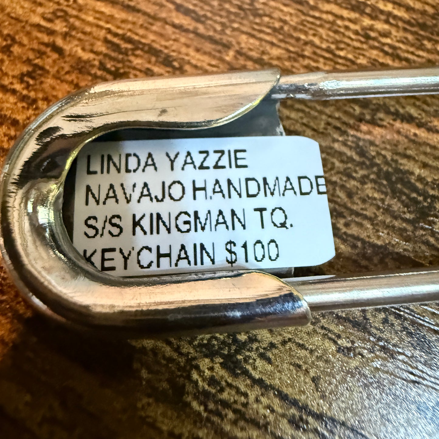 Linda Yazzie Native Kingman Turquoise Sterling Silver Keychain