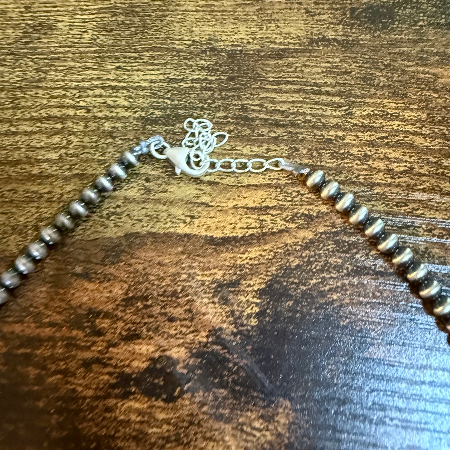 Native Inspired Royston Ribbon Turquoise Choker With 3mm Sterling Silver Pearls