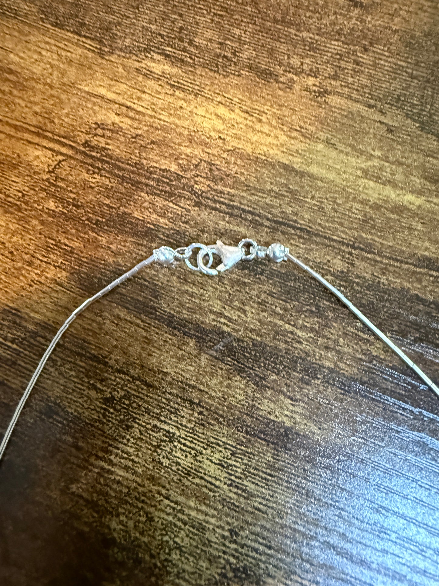 Navajo Style Spiny Oyster Gemstone Liquid Silver Lariat Necklace Sterling Silver