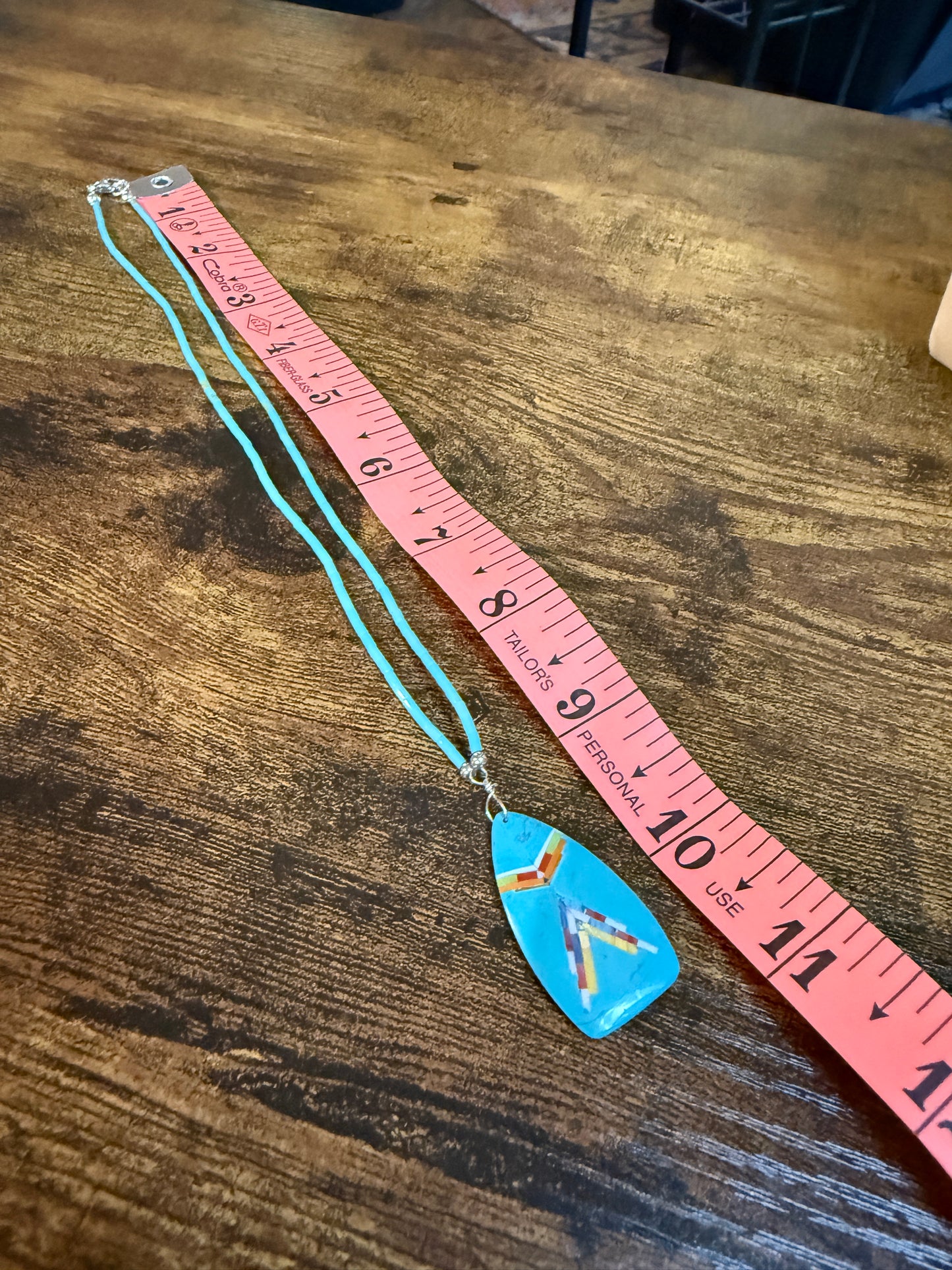 Navajo Style Handmade Turquoise Necklace Sterling Silver