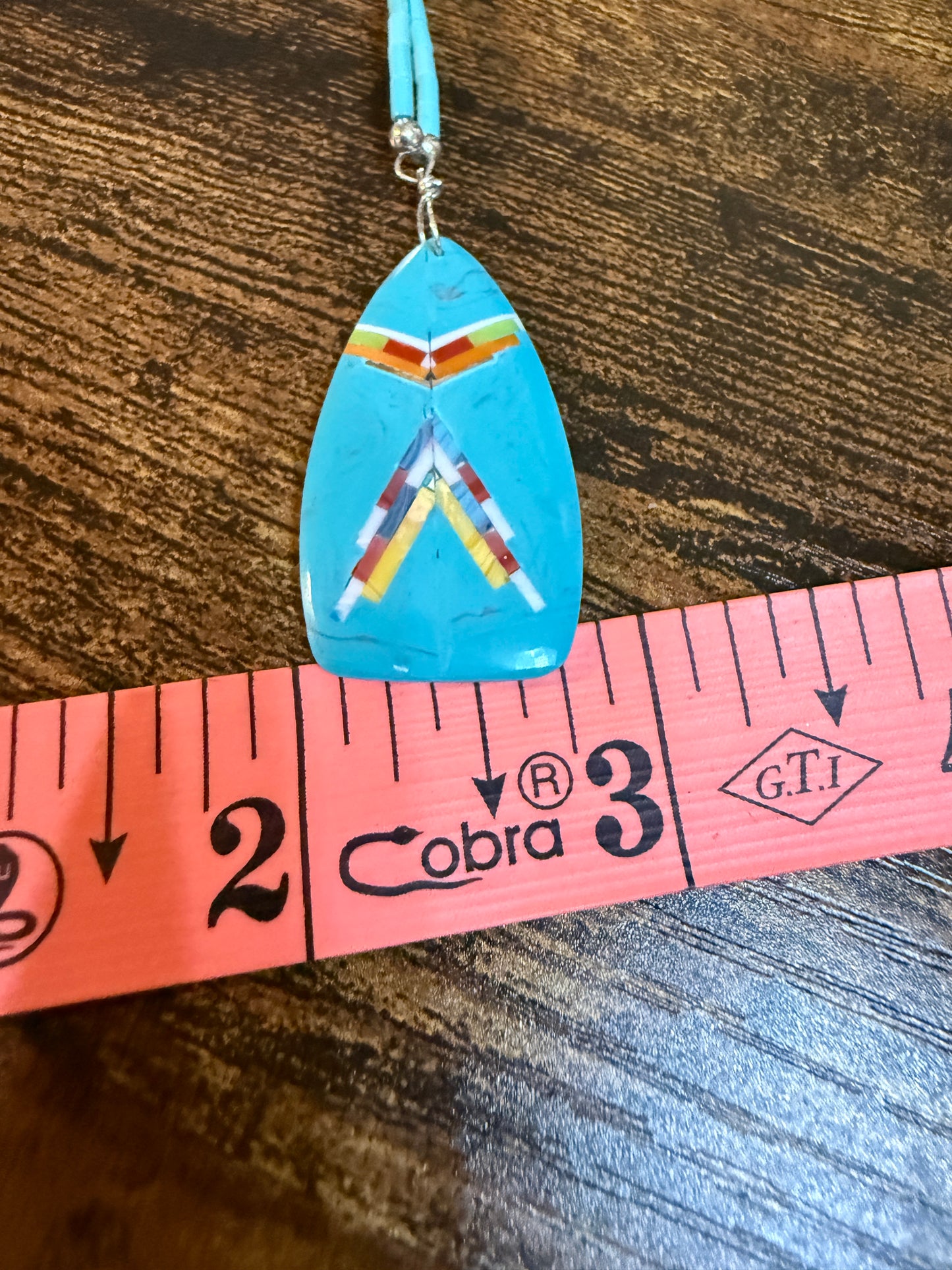 Navajo Style Handmade Turquoise Necklace Sterling Silver