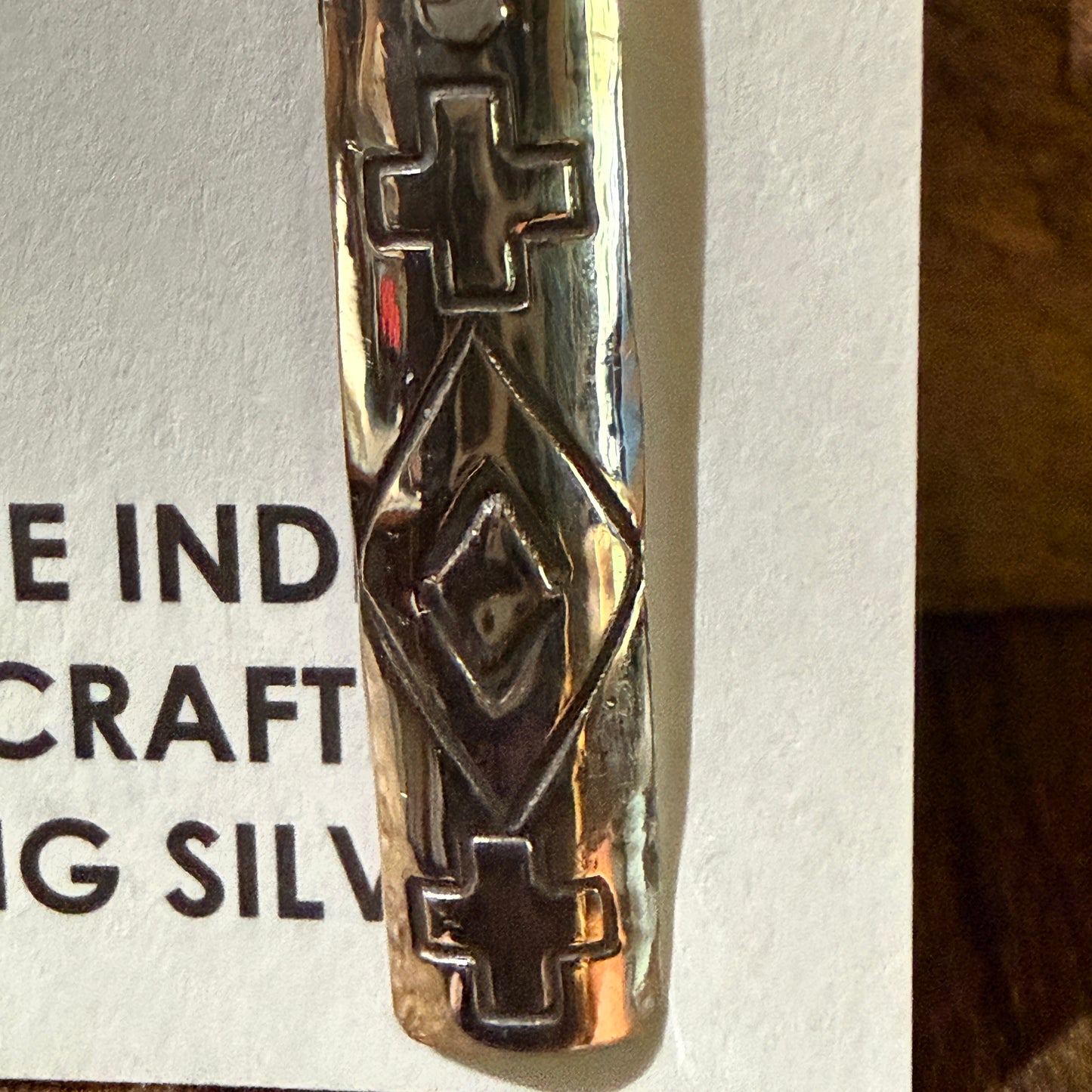 Navajo Handmade Florence Tahe Signed Wire Earrings Sterling Silver 1.75 Drop
