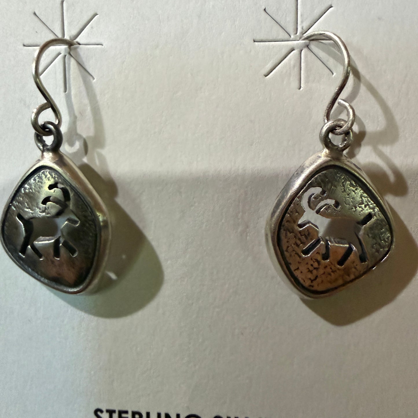 Nava Jo Handmade Shirley Henry Sterling Silver Drop Earrings 1.5 Inch