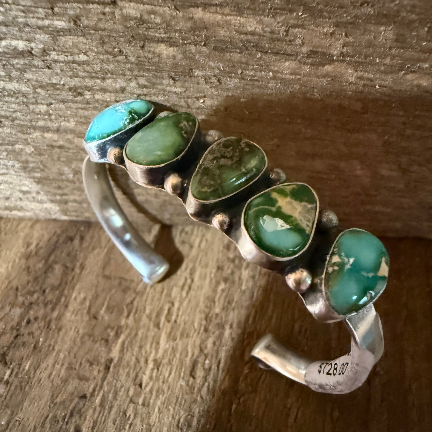 Darrell Morgan Native Sonoran Gold Cuff Flex Bangle Sterling Silver Size 7