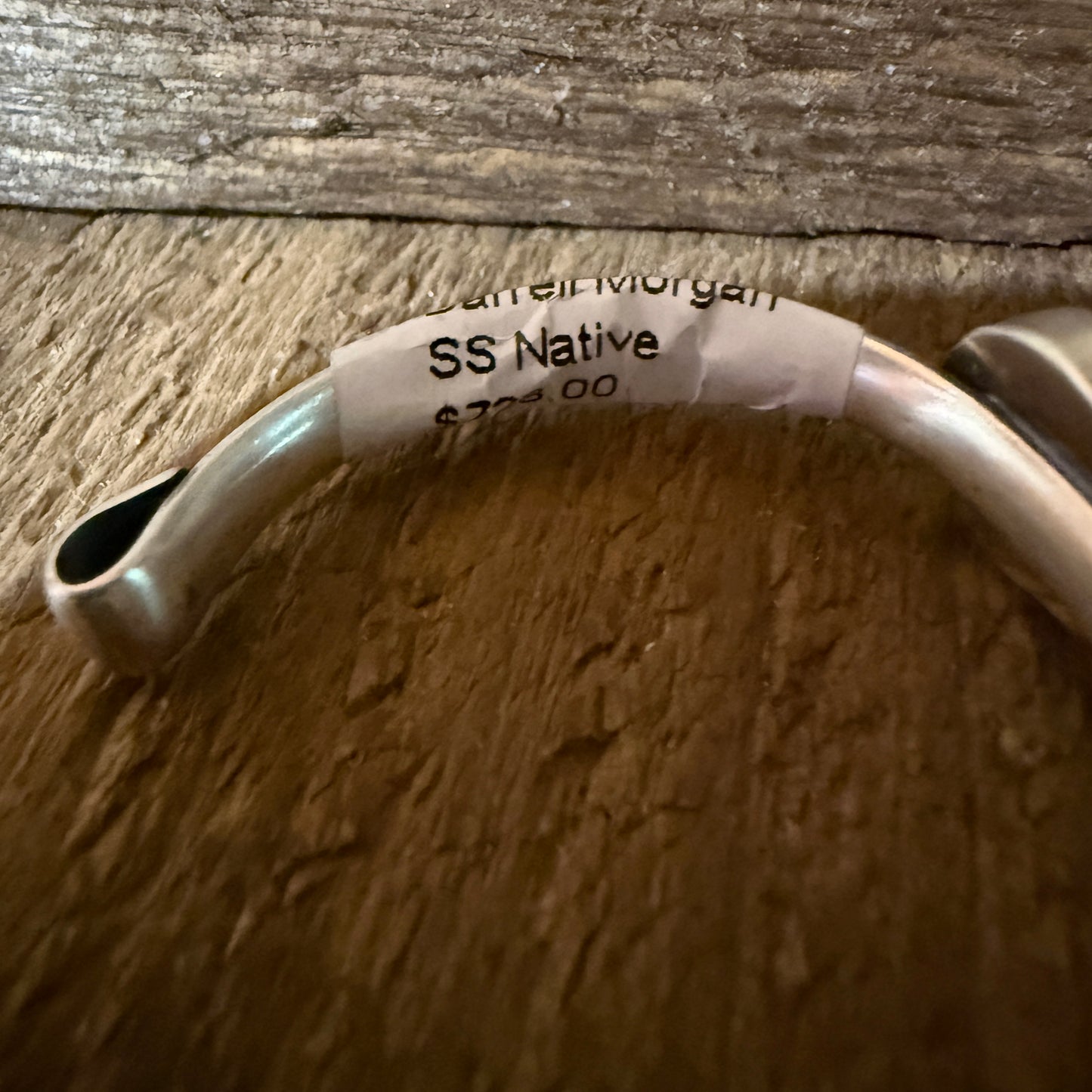 Darrell Morgan Native Sonoran Gold Cuff Flex Bangle Sterling Silver Size 7