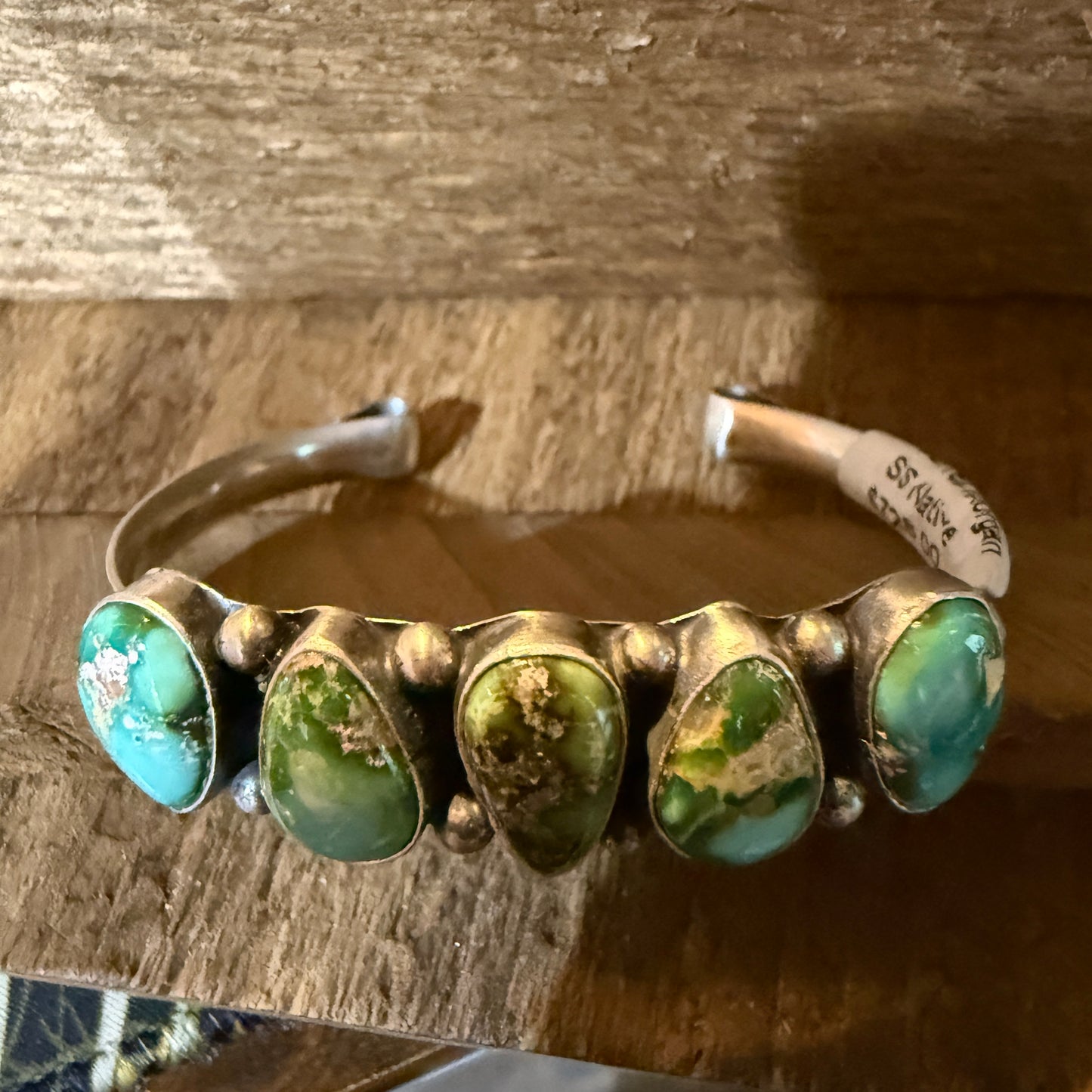 Darrell Morgan Native Sonoran Gold Cuff Flex Bangle Sterling Silver Size 7