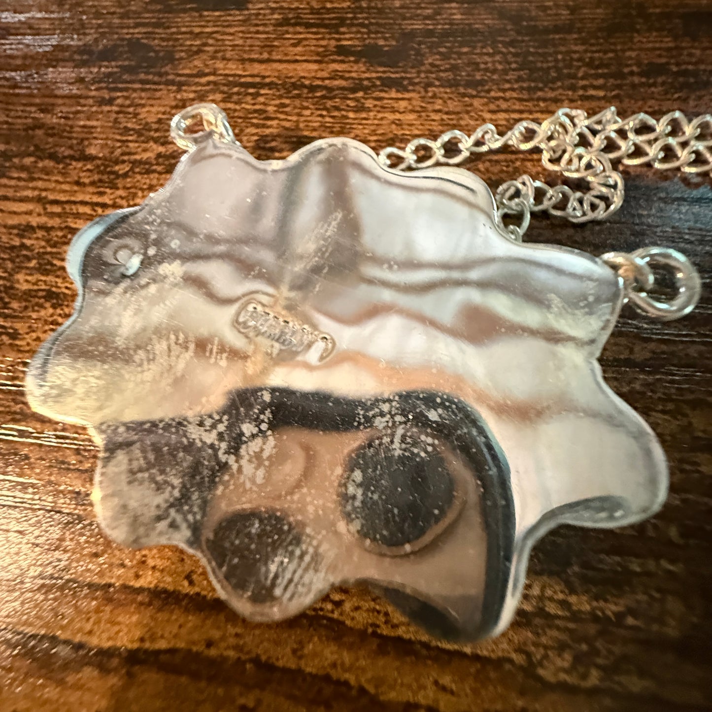 Sonoran Turquoise Gemstone Cluster Necklace In Sterling Silver On 18 Inch Chain