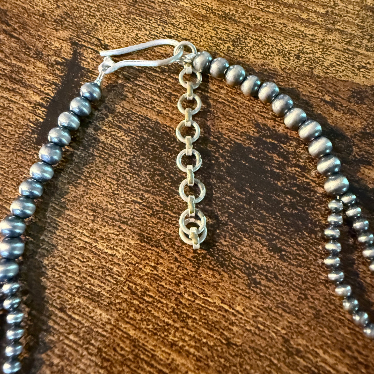 Palomino Turquoise Gemstone Choker Necklace Sterling Silver Desert Pearl Strand