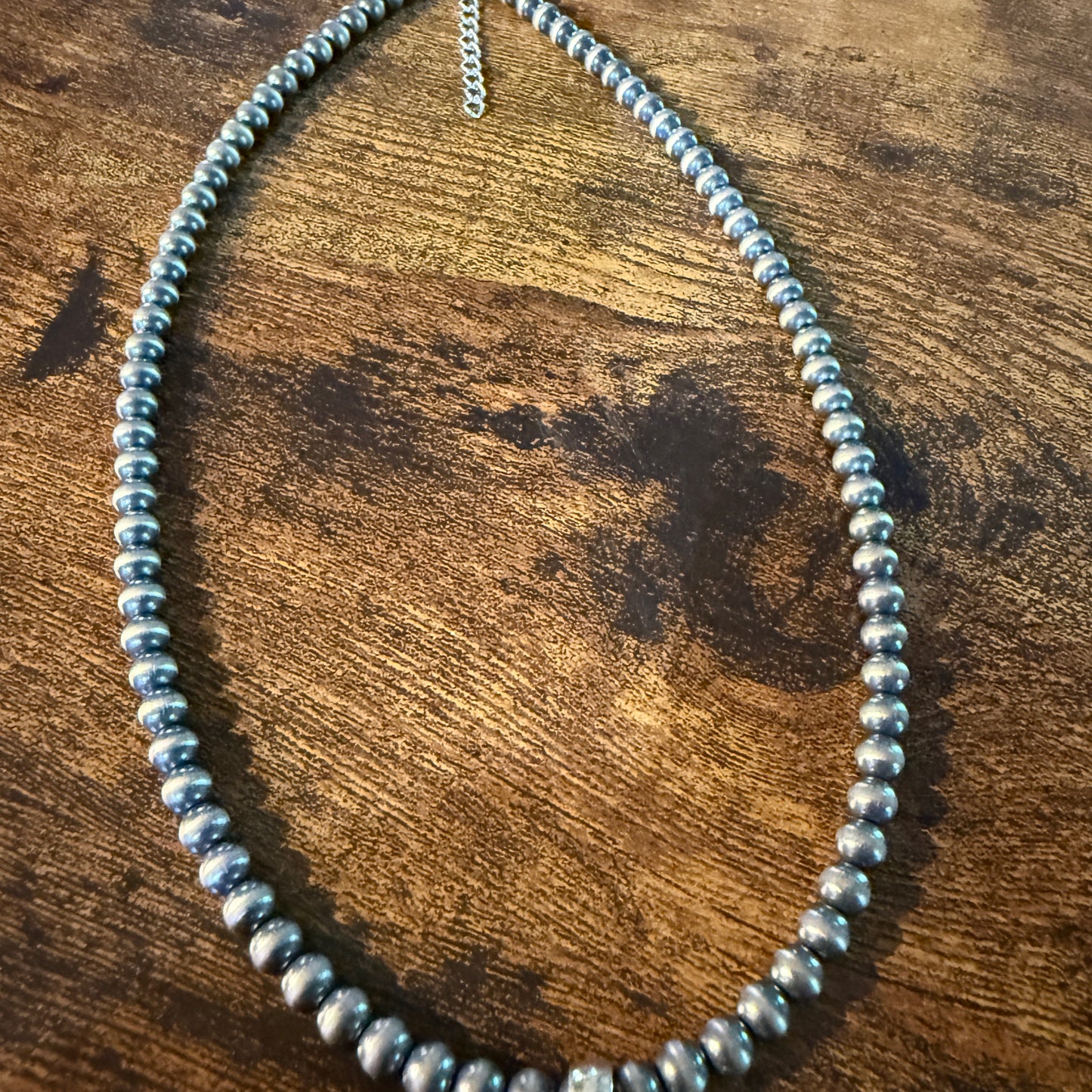 Sonoran Gold Desert Pearl Cluster Pendant Necklace 6mm 18 Inch Sterling Silver