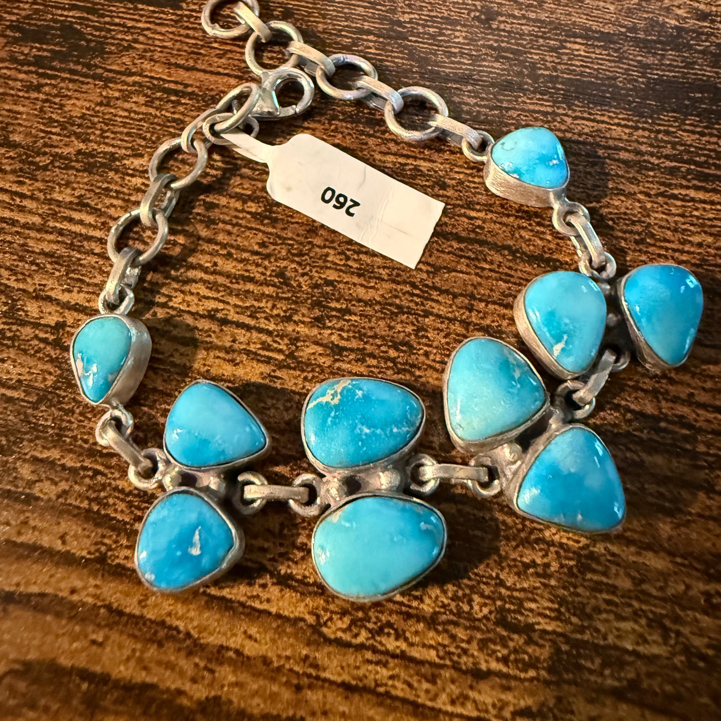 Blue Ridge Turquoise Gemstone Bracelet Sterling Silver Link
