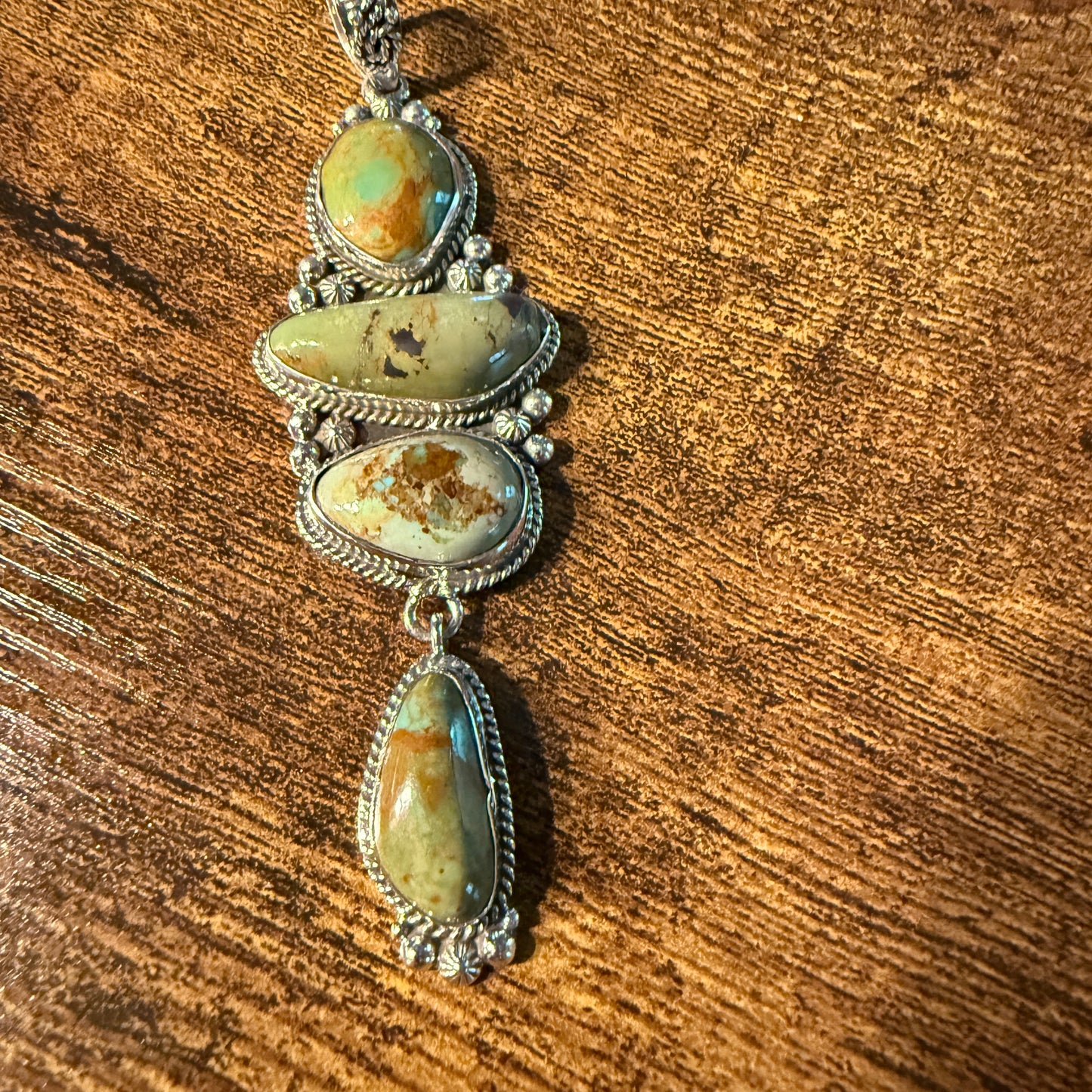 Sonoran Mountain Turquoise Pendant Large Sterling Silver