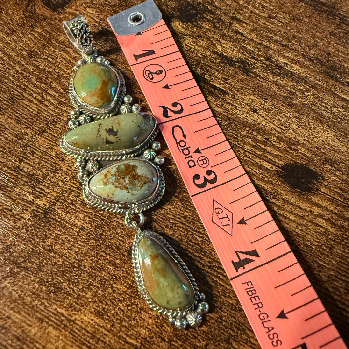 Sonoran Mountain Turquoise Pendant Large Sterling Silver