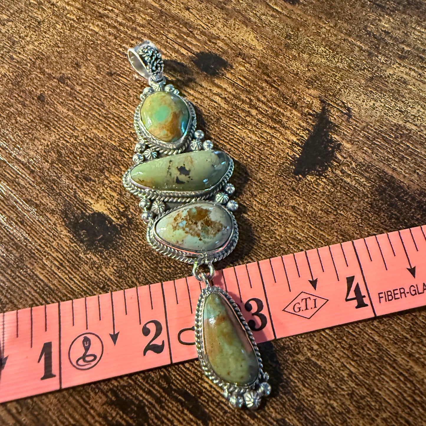 Sonoran Mountain Turquoise Pendant Large Sterling Silver