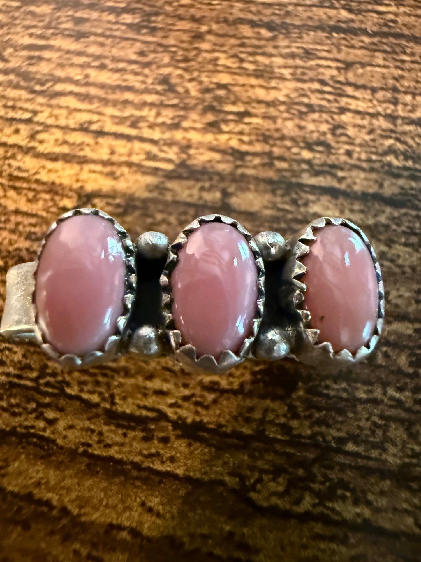 Pink Conch Gemstone I-Watch Band Charm, Sterling Silver, Adjustable, 1 Inch Wild West Boho