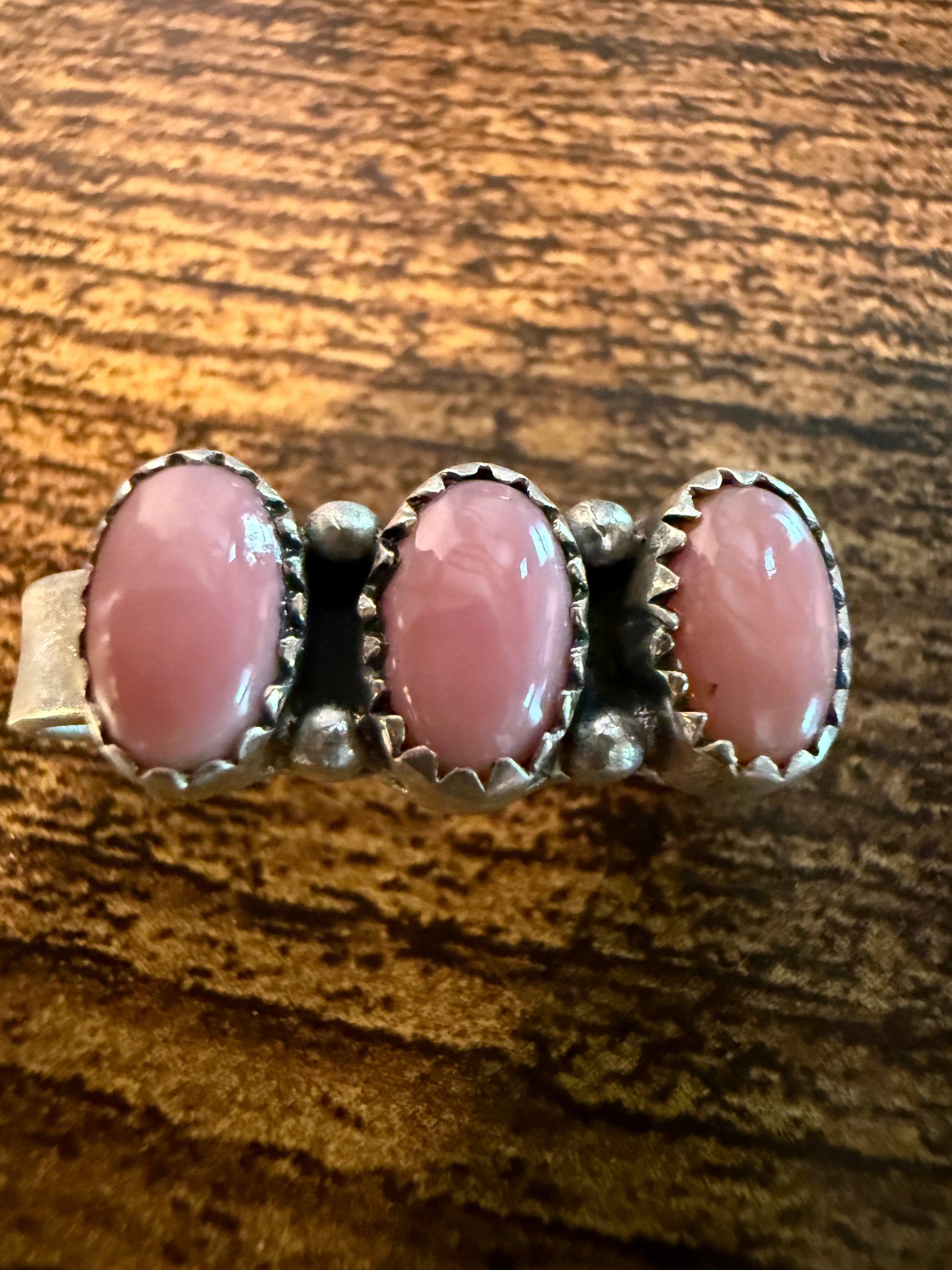 Pink Conch Gemstone I-Watch Band Charm, Sterling Silver, Adjustable, 1 Inch Wild West Boho